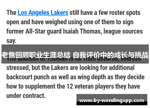 老詹回顾职业生涯总结 自我评价中的成长与挑战